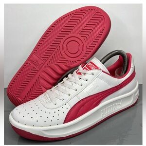 Puma GV Special Womens Lifestyle/Sport Leather White/Deep Pink 344765-22 Sz 6.5